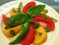 Peach tomato salad - food